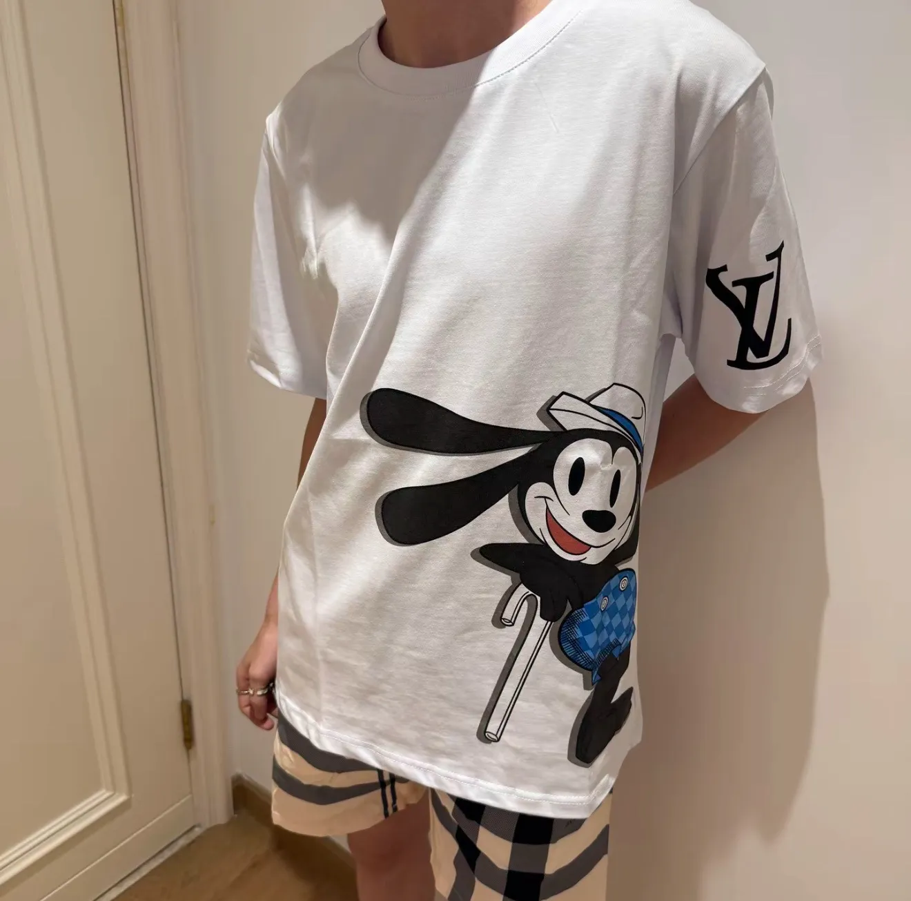 Louis Vuitton/Louis Vuitton armband logo cartoon rabbit print short sleeves